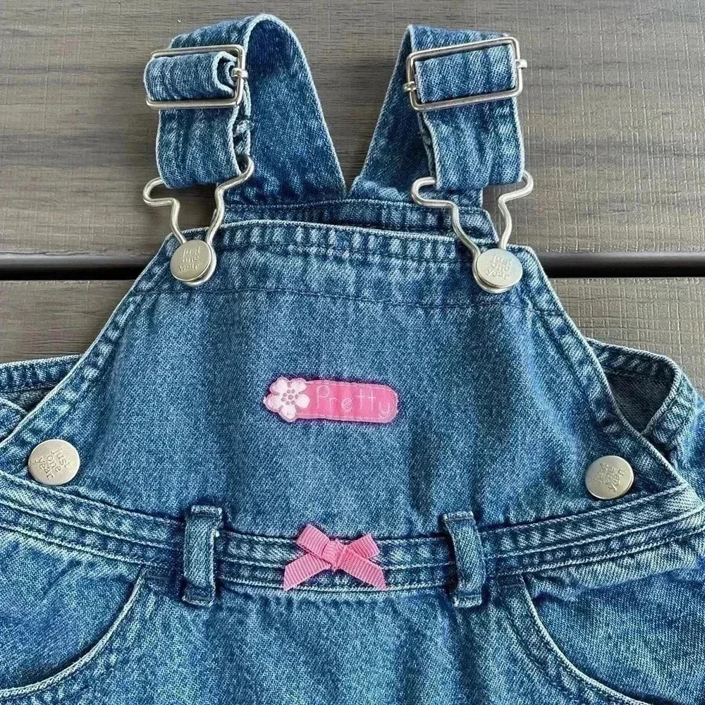 Just One Year‎ by Carter’s Denim Overall Jumper Size 6 Months - Picture 3 of 4